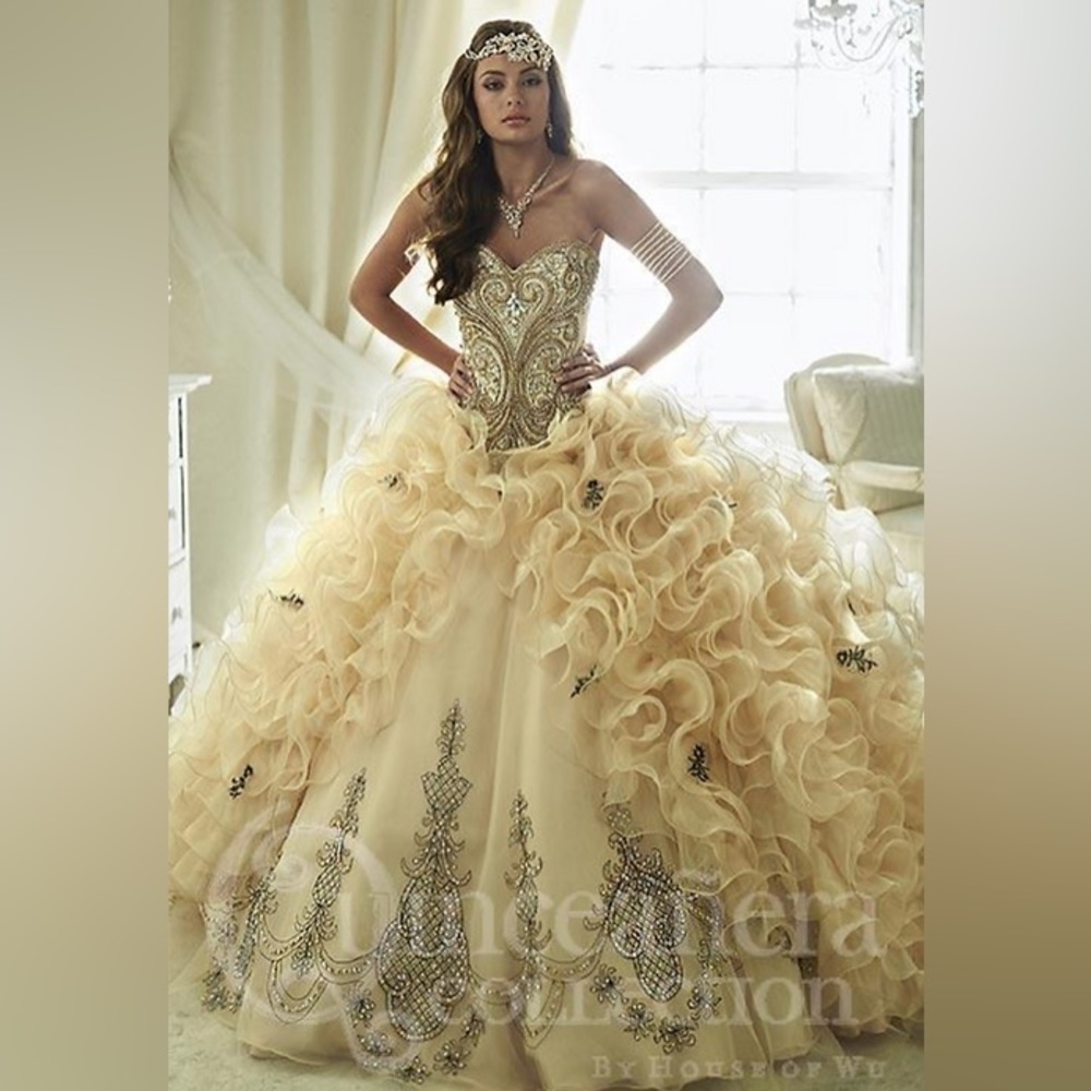 Quinceañera Gold Dress